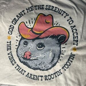Funny Graphic Cowboy Opossum Tee